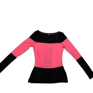 [as\"on］ 24fw BEBE LONG SLEEVE Long Sleeve Scoop Neck Bebe Logo Rib Top | bebe
